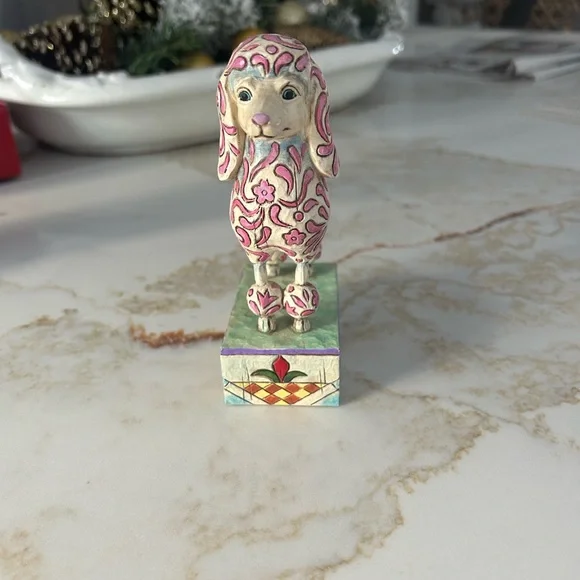 Jim Shore “Lulu” Pink and Cream Poodle Figurine - Picture 3 of 8